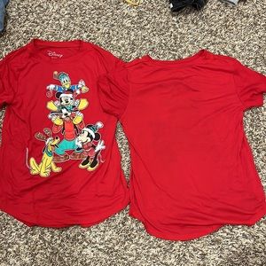 Two Disney Christmas Shirts